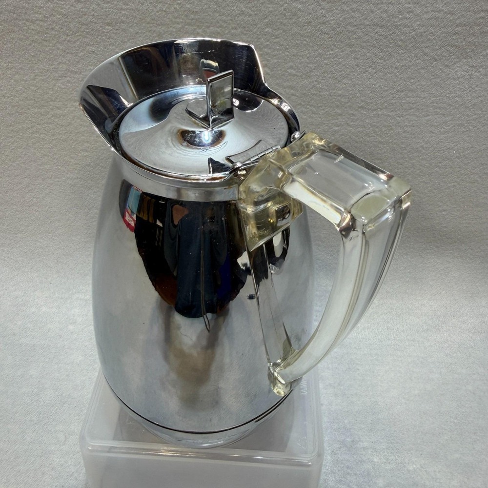 Vintage Thermos Coffee Carafe Mid‎ Century Model 2585 Chrome Vacuum Pitcher